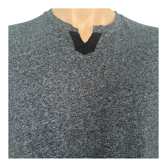 Siva casual minimalist charcoal T-shirt round/V-neck short sleeve Men’s Large - Picture 2 of 8
